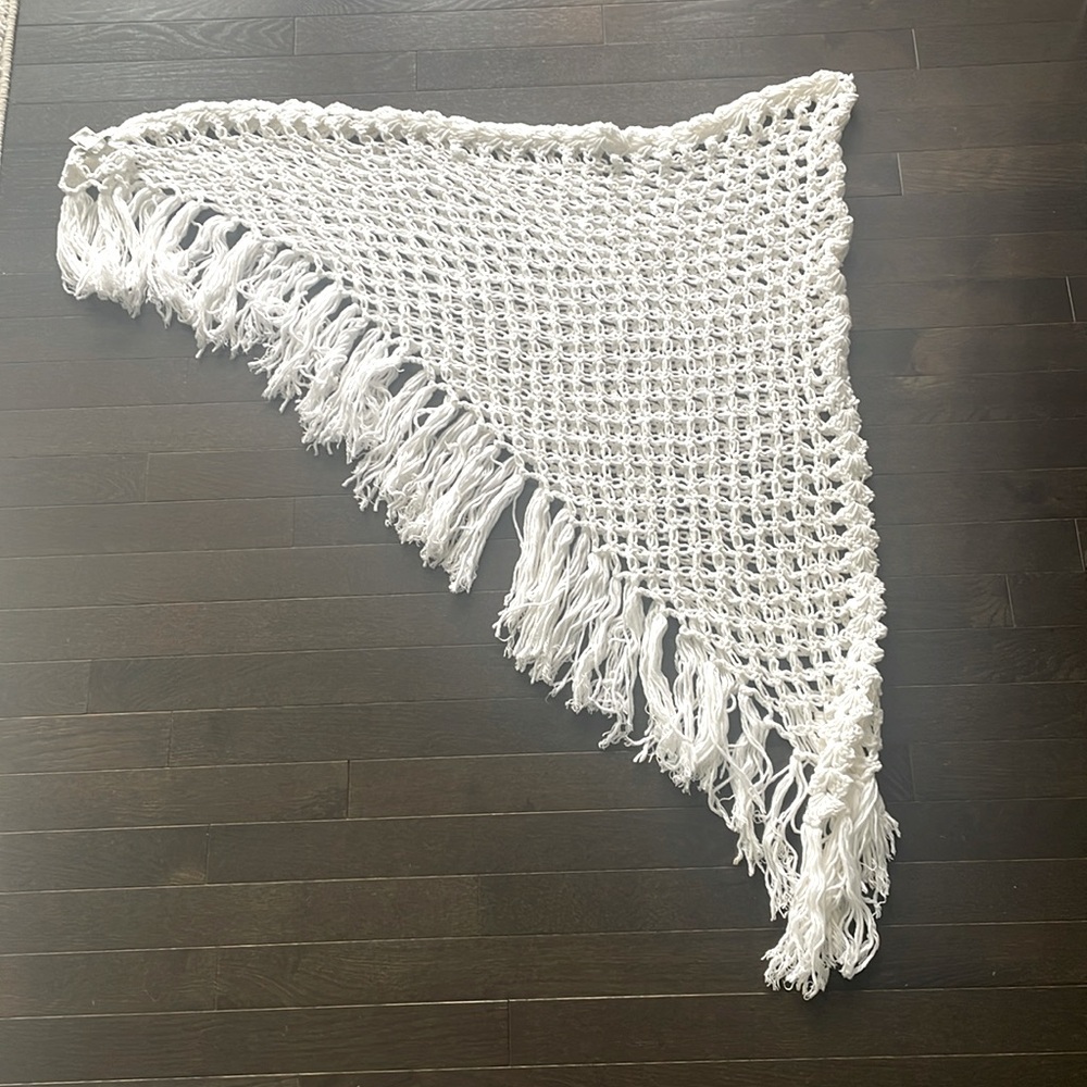 Banana Republic Crochet Fringed Scarf